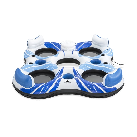 Ozark Trail Rapid Rider Quadruple River Tube, Blue & White