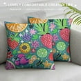thumbnail image 3 of Creowell  Sweetheart Pillow Covers Summer Rainbow Colorful Tropical Square Throw Pillow Covers for Bed or Sofa Decor Fruits Cherry Starfish Printed Decorative Cushion Covers Multi-Size, 3 of 5