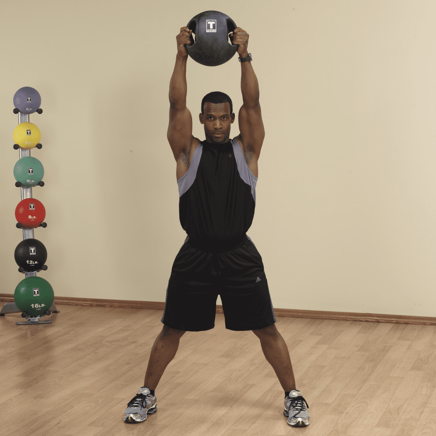 BSTDMB16 16lb BLack Dual Grip Medicine Ball