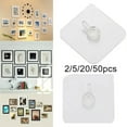 thumbnail image 2 of 2-50 Super Strong Self Adhesive Wall Hooks Photo Frame Clock Hanger Seamless, 2 of 4