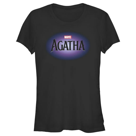Junior's Marvel: Agatha All Along Purple Logo Graphic T-Shirt