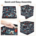 thumbnail image 4 of Hearts Battle Foldable Clothes Storage Toy Box Storage Basket with Handle 10.8"x10.5"x10.6" Large Capacity, 4 of 6