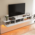 thumbnail image 5 of FloatiCasa 55" High Gloss Floating TV Stand Wall-Mounted Floating TV Console with 3 Doors for TVs up to 60", 5 of 16