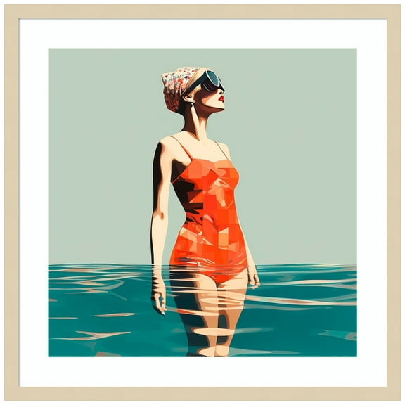 Amanti Art Swim Medley Wood Framed Wall Art Print