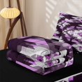 thumbnail image 5 of Erosebridal Bohemian Aztec Zipper Queen Comforter Set with Fitted Sheet and 2 Pillowcases, Hippie Geometric Zipper Bedding Set, Lavender Purple, Black Reversible, 5 of 7