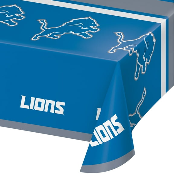 Detroit Lions Plastic Tablecloths, 3 ct