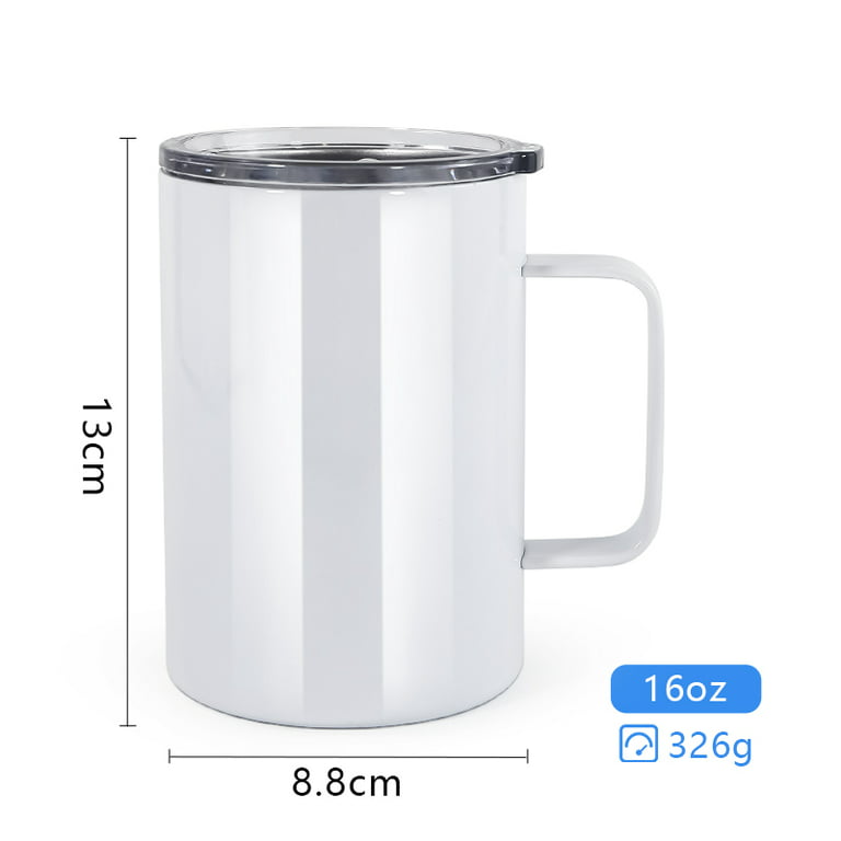 AGH 16oz Sublimation Mugs with Handle, 304 Stainless Steel Sublimation  Coffee Mug with Splash-proof …See more AGH 16oz Sublimation Mugs with  Handle