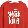 thumbnail image 3 of Instant Message - Snack King - Toddler & Youth Long Sleeve Graphic T-Shirt, 3 of 6