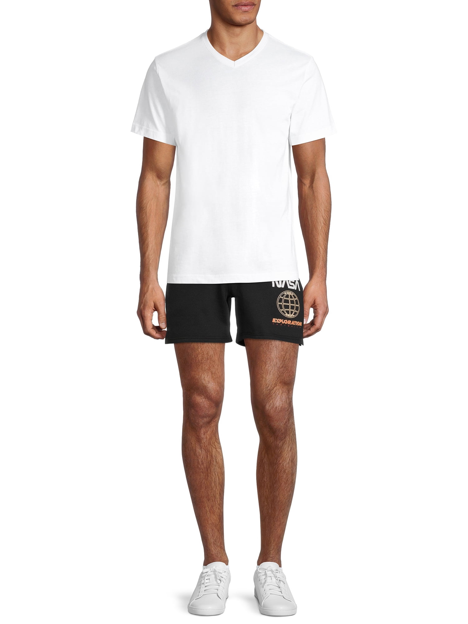 fleece jogger shorts men