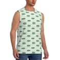 thumbnail image 2 of Uemuo Cute Crocodile Pattern Men's Sleeveless T-Shirt,Muscle Athletic Tank Top, Moisture-wicking Quick-dry Breathable Classic Tee Top for Gym Run Outdoor Sports-Large, 2 of 8