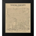 thumbnail image 2 of Clark 12x13 Black Modern Framed Museum Art Print Titled - Young County Texas - Clark 1897, 2 of 5
