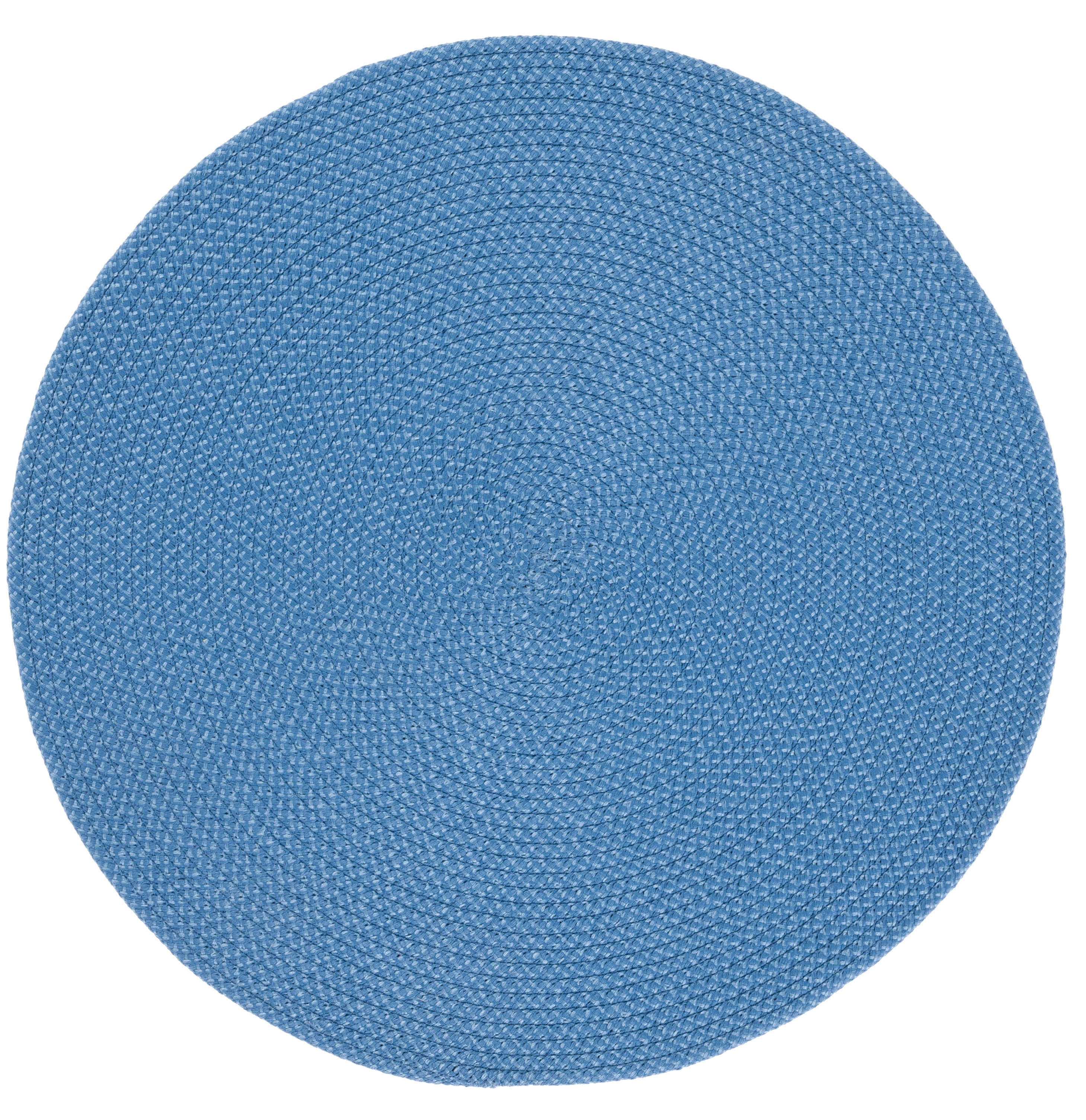 SAFAVIEH Braided Braylon Solid Reversible Area Rug, Blue, 4' x 4' Round
