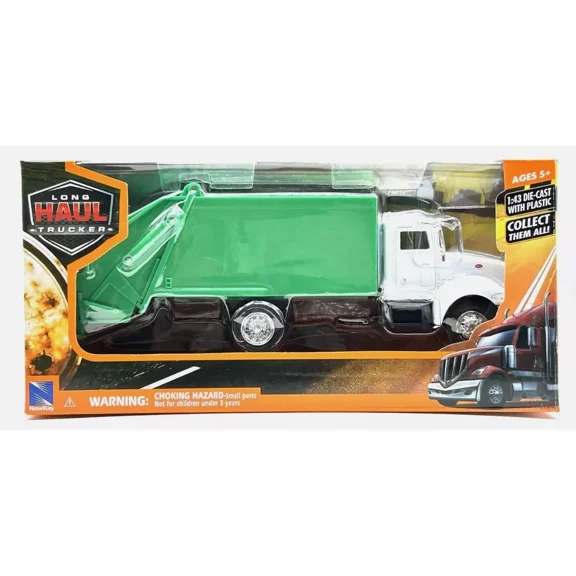 NEW RAY PETERBILT 335 GARBAGE TRUCK LONG HAUL TRUCKER 1:43 SCALE