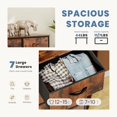 thumbnail image 4 of SOPTY Dresser for Bedroom, 7 Storage Drawers, Anti-Tip Wide Fabric Closet Chests Organizer Tower Furniture, TV Stand for TV up to 45 inch with Wooden Top Metal Frame for Clothes, Living Room, 4 of 8