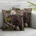 thumbnail image 3 of Orinice Bald Eagle Graphic Decorative Cushion Throw Pillow Cover for Home Couch Living Room  Car Couch Bedroom, Short Plush 1PC 18x18in, 3 of 5