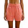 thumbnail image 5 of COMVALUE Women's Athletic Running Shorts 5" Quick Dry Workout Hiking High Waisted Active Exercise (Watermelon Red, L), 5 of 5