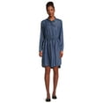 thumbnail image 6 of Time and Tru Women’s Soft Chambray Utility Shirt Dress, Sizes XS-XXXL, 6 of 6