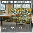 thumbnail image 4 of Uorisanigo RV Dinette Cushion Covers RV Stretch Sofa Seat Slipcovers Polynesian Flowers Camper Cushion Covers Washable Couch Cover Slipcovers Camp Accessories Fit Most RVs, 4 of 7