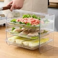 thumbnail image 3 of OUNONA 3Layers Rectangular Odor Prevention Food Preparation Plate Rack For Families And Restaurants, 3 of 8