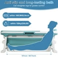 thumbnail image 6 of 51" Portable Folding Bathtub, Soaking Bath Tub for adult, Foldable Tub with Thermal Cover, Massage Roller, Hollow Hand Holes, Freestanding Large Collapsible Tub, 6 of 6