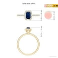 thumbnail image 4 of ANGARA Natural Emerald-Cut Sapphire Halo Engagement Ring in 14K Yellow Gold for Women (Size-6x4mm) | September Birthstone, Birthday, Anniversary, Jewelry Gift for Women | Natural Blue Sapphire Ring, 4 of 9
