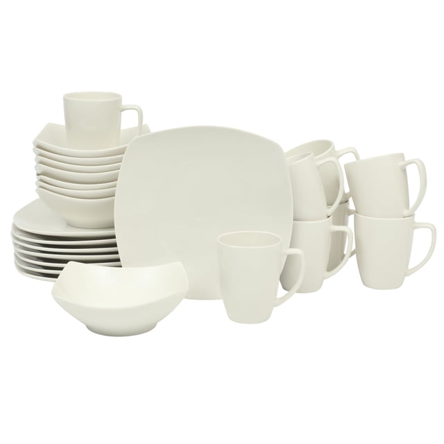 Juego de vajilla Gibson Home Zen Buffet, 24 piezas, color blanco