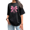 black4, variant on Women's Washed Black Tshirt Graphic Tees Shirts 2026 Glitter Bow Design Casual Tops S-2XL