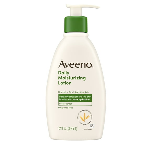 Aveeno Daily Moisturizing Body Lotion with Oat for Dry Skin, 12 fl. oz