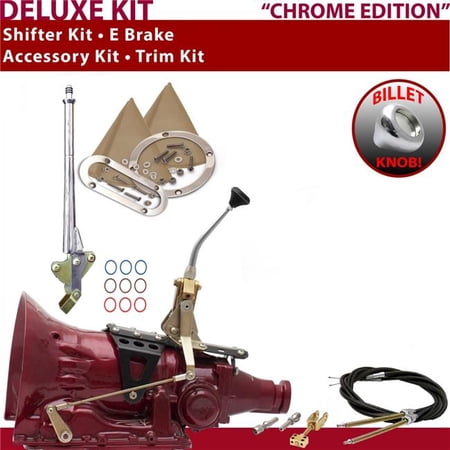 American Shifter TH200 Shifter Kit Chrome 8 in. E Brake Cable Trim Kit for EE24E