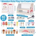 thumbnail image 2 of Set de juego Ice Cream Counter Melofaver Wooden para niños de 3 a 8 años, 2 of 7