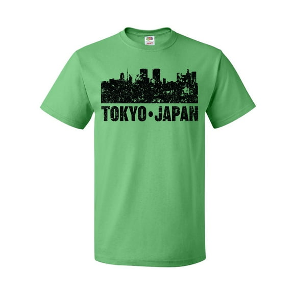 Inktastic Tokyo Japan City Skyline with Grunge T-Shirt