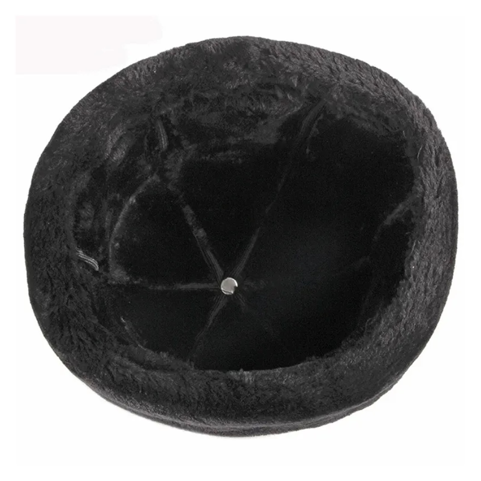 Thick Outdoor Warm Winter Hat Men Black Fur Leather Male Windproof Snow Ski Cap Fleece Lined ,Classic Vintage