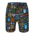 thumbnail image 3 of Disketp Men's Swim Trunks Hawaiian Breathable Surf Beach Swimsuits Mesh Lining Beach Shorts with Pockets-Happy Father Day, 3 of 7