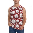 thumbnail image 1 of Fotbe Cute Baseball Men's Camiseta sin Mangas Estampada para Hombres, Playera Casual para Gimnasio, Entrenamiento, Playa-Large, 1 of 7