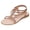 1Rose Gold, variant on Women's Flat Sandals 2026 Summer Trendy Braided Beach Shoes Clip Toe Adjust Strap Slip on Low Wedge Summer Vacation Dressy Footwear Beige Size 9