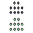thumbnail image 1 of KLKCMS 20x Bling Flat Back Buttons Embellishments for DIY Wedding Clothes Scrapbook Navy Blue Green, 1 of 9