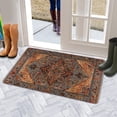 thumbnail image 5 of Bohemian Brown Ethnic Design Rug Welcome Door Mat Decorative Doormat Farmhouse Low-Profile Floor Rug Switch Mat for Home Indoor Outdoor Decorations 17 X 30 Inch, 5 of 6