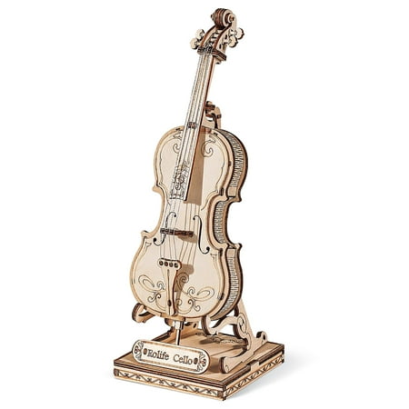 UPC: 0850026738308 | Collections Etc 58-Piece Wooden Cello Model Building Kit