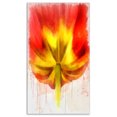 thumbnail image 2 of Large Red Yellow Flower Watercolor - Large Floral Canvas Artwork, 2 of 3