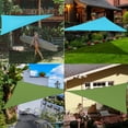 thumbnail image 4 of 10x10x10FT Sun Shade Sail Triangle Canopy, Waterproof Canopy Pergolas Top Patio Cover, Permeable UV Block Fabric Durable Outdoor(Green), 4 of 6