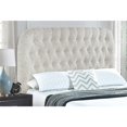 thumbnail image 3 of Diamond Tufted Full or Queen Upholstered Headboard in Oatmeal Gray, 3 of 9