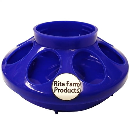 Rite Farm Products Blue Chicken Chick Feeder Base For 1 Quart (Best Chicken Feeder To Prevent Waste)