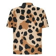 thumbnail image 5 of snilers Mens Shirts Leopard Print Button Down Short Sleeve Blouses Hawaii Beach Shirt Baggy Casual Summer Tops, 5 of 5