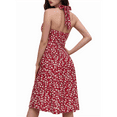 thumbnail image 2 of Women'S Summer Sleeveless Wrap V Neck Floral Sundress Mini Dress Claret S, 2 of 5