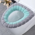 thumbnail image 4 of Cojín Universal para asiento de inodoro, 2 uds., con lazo colgante, para baño, lavables suaves, almohadillas para asiento de inodoro, 4 of 6