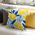 thumbnail image 7 of Yellow Blue Pioneer Flower Pillow Covers,Yellow Blue Pioneer Flower Throw Pillow Covers 18"×18" ,Living Room Sofa Couch Pillow Covers,Decorative Pillow Covers, 7 of 7