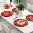 thumbnail image 6 of GZHJMY Christmas Round Placemats Non-Slip Washable Polyester Table Mats Set of 4 Heat Resistant Placemats for Kitchen Dining Table Decoration, 6 of 7
