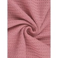 thumbnail image 5 of DARING DIVA Women's Waffle Knit Pajama Sets Lounge Set Long Sleeve Top Pink XS, 5 of 6