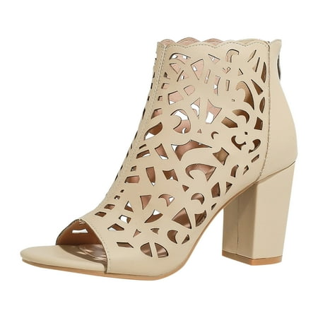 

Sandals Women Dressy Summer Sandals Fashion Summer New Pattern Simple Open Toe Breathable Square Heel Thick Heel Comfortable Non Slip Roman Sandals Shoes For Women Heels