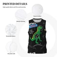 thumbnail image 3 of Rocae Space Dino Cartoon Black for Men's Basketball Jersey Lightweight and Breathable Athletic Tank Top,Quick-Drying Sports Jersey 3X-Large, 3 of 9